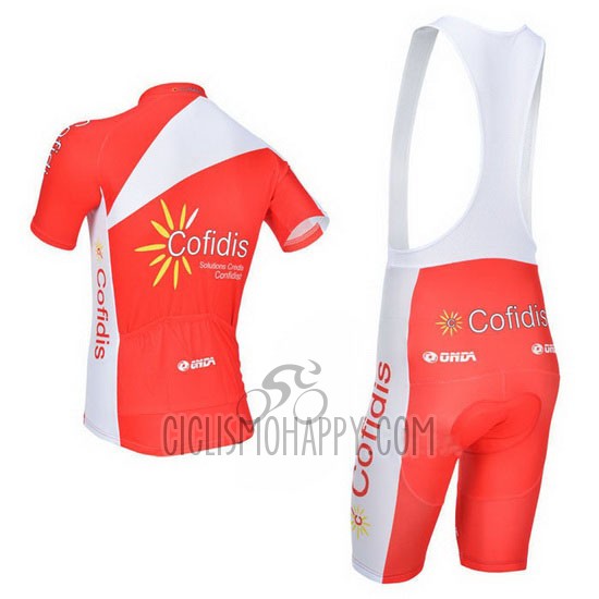 Cofidis Cycling Jersey Bib Short 2013 Short Sleeve Red